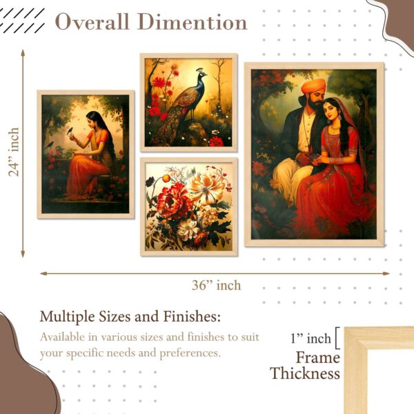 SET OF 4 DIGITAL WALL PAINTING - Image 3