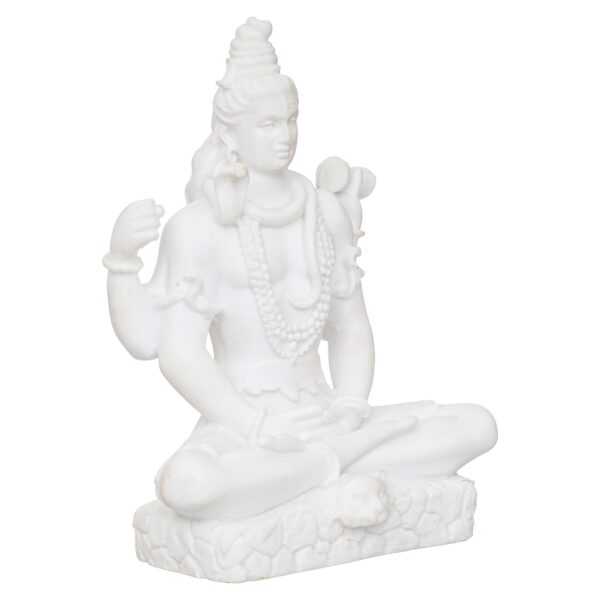 Handicraft Marble Bust Lord Shiv ji Statue for Pooja, Car Dashboard I Shiva Idol I Bholenath I Mahakal I Adiyogi Statue I Office Table - Image 2