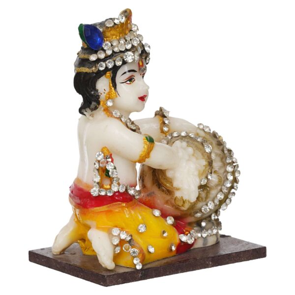 Lord Krishna Idol Makhan Chor Statue Gift Showpiece - Image 3