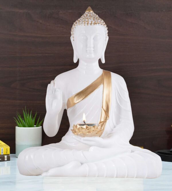 Buddha Idol Statue Showpiece Gift Gifting Item Polystone Home Decor Decoration